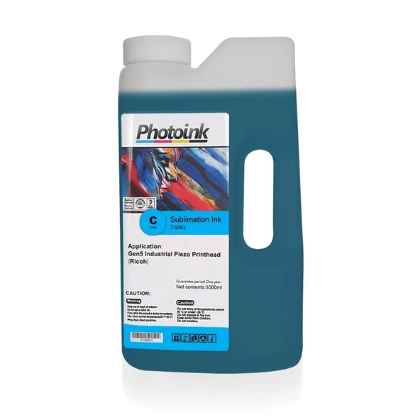 RICOH KAFA için 1000 ml MAVİ CYAN Süblimasyon Mürekkep (T-SRG) ürün görseli 1