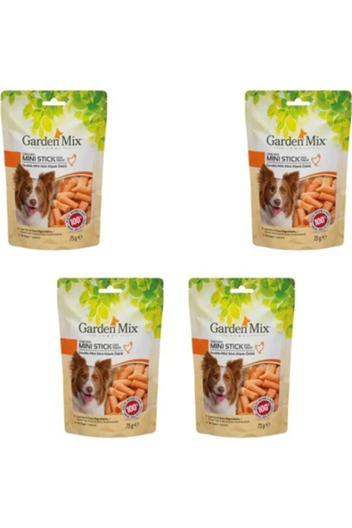 Gardenmix Garden Mix Tavuklu Mini Stick Köpek Ödül Maması 75 gr x 4 Adet ürün görseli 1