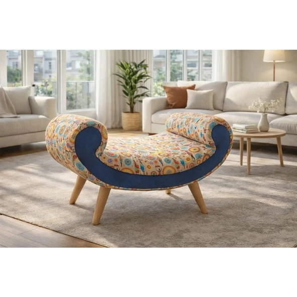 Modern Gondol Bench Puf Oturma Koltuğu Şık Dekoratif ürün görseli 1
