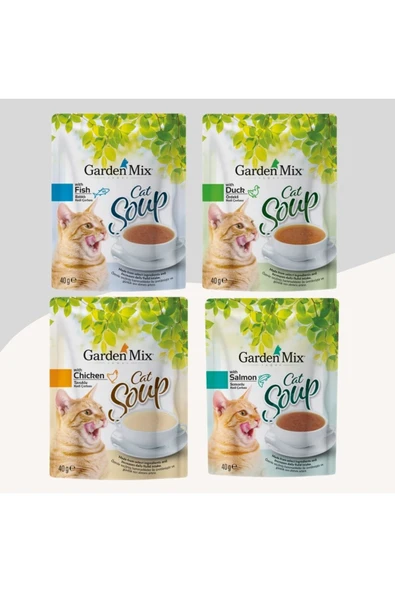 Gardenmix 4 Farklı Aromalı Kedi Çorbası 4x40Gr ürün görseli 1