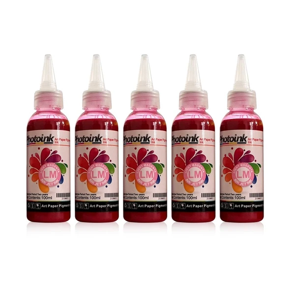 500 ml. LIGHT KIRMIZI KUŞE MATBAA MÜREKKEBİ (6 renkli yazıcılar için) ürün görseli 1