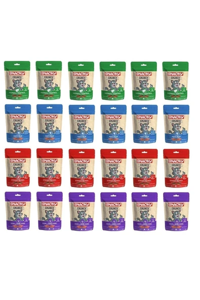 Snacky Crunch 4 Çeşit Karma Kedi Ödülü 60 Gr. X 24 Adet ürün görseli 1