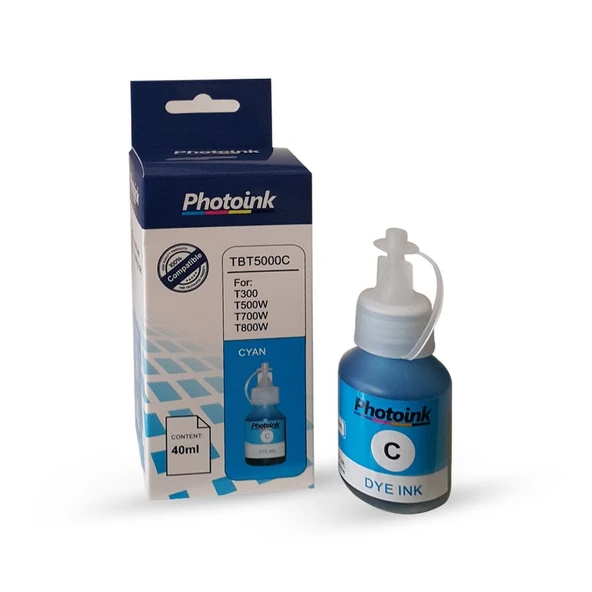 Brother BT 5000c uyumlu 40 ml MAVİ PHOTOINK PLUS Mürekkep T300/T310/T500/T510 ürün görseli 1