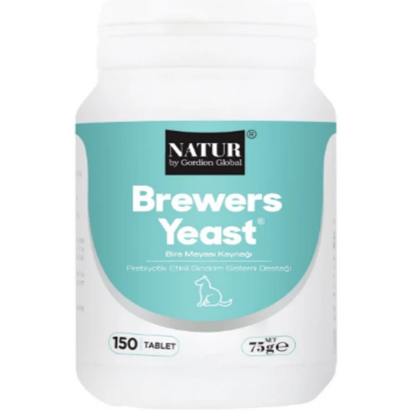 Natur Brewers Yeast Kedi ve Köpek Sarımsaklı Bira Mayası B Vitamini 150 Tablet ürün görseli 1