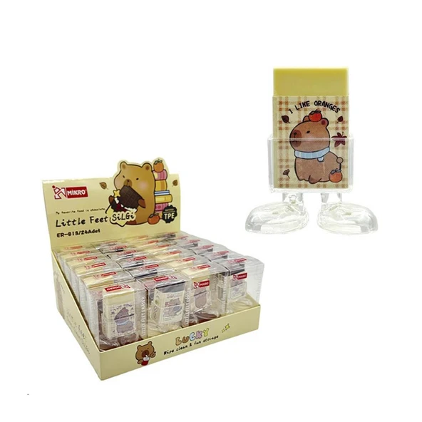 Mikro Er-813 Lucky Bear Little Feet Silgi 24'lü ürün görseli 1