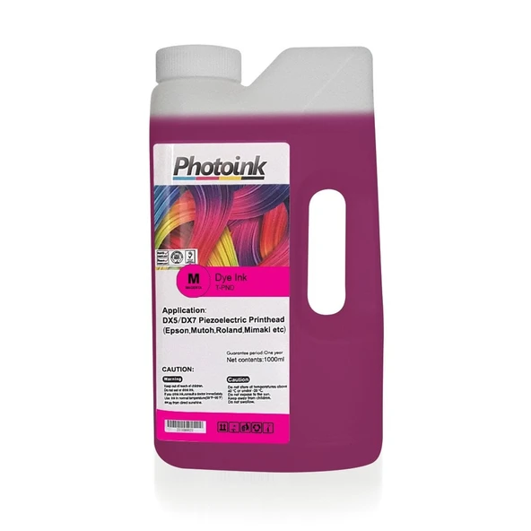 DX5/DX7/5113 Kafalar için 1000 ml KIRMIZI MAGENTA Dye Plotter Mürekkep (T-PND) ürün görseli 1
