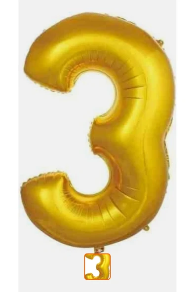 ikm balon Rakam Folyo Balon Altın 3 ürün görseli 1
