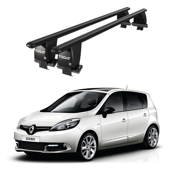 Royal Renault Grand Scenic (2013-2016) Uyumlu Siyah Kilitli Ara Atkı Port Bagaj Tavan Barı ürün görseli 1
