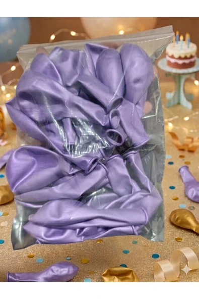 HBK Balon Krom Balon Çeşitleri (11 inç 20 adet) Violet ürün görseli 1