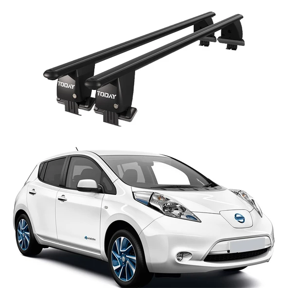 Royal Nissan Leaf (2010-2018) Uyumlu Siyah Kilitli Ara Atkı Port Bagaj Tavan Barı ürün görseli 1