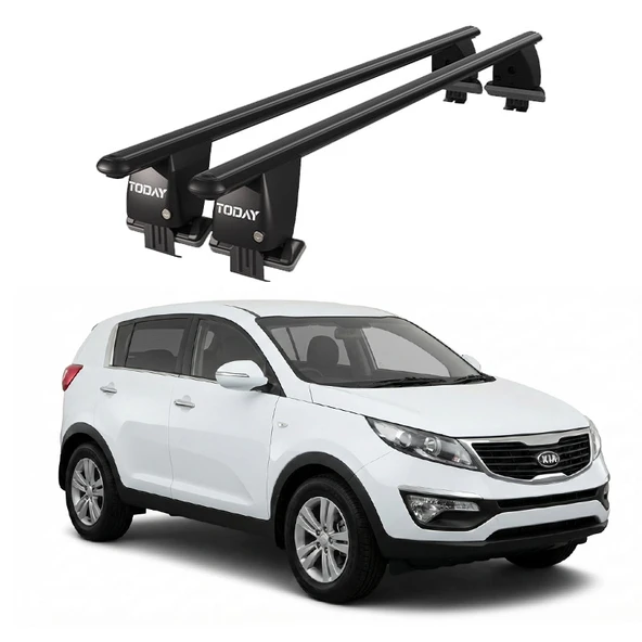 Royal Kia Sportage (2010-2013) Uyumlu Siyah Kilitli Ara Atkı Port Bagaj Tavan Barı ürün görseli 1