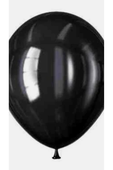 ATOM BALON 12 inç Siyah Metalik Balon Siyah ürün görseli 1