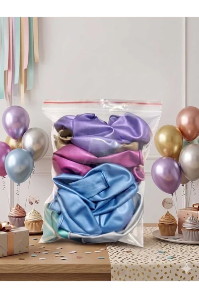 HBK Balon Karışık Renk Krom Balon Seti Yeşil ürün görseli 1