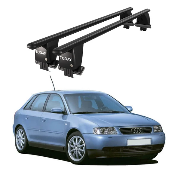 Royal Audi A3 (1996 - 2003) Uyumlu Siyah Kilitli Ara Atkı Port Bagaj Tavan Barı ürün görseli 1