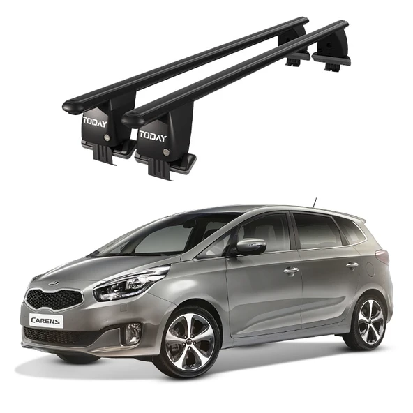 Royal Kia Carens (2013-2019) Uyumlu Siyah Kilitli Ara Atkı Port Bagaj Tavan Barı ürün görseli 1