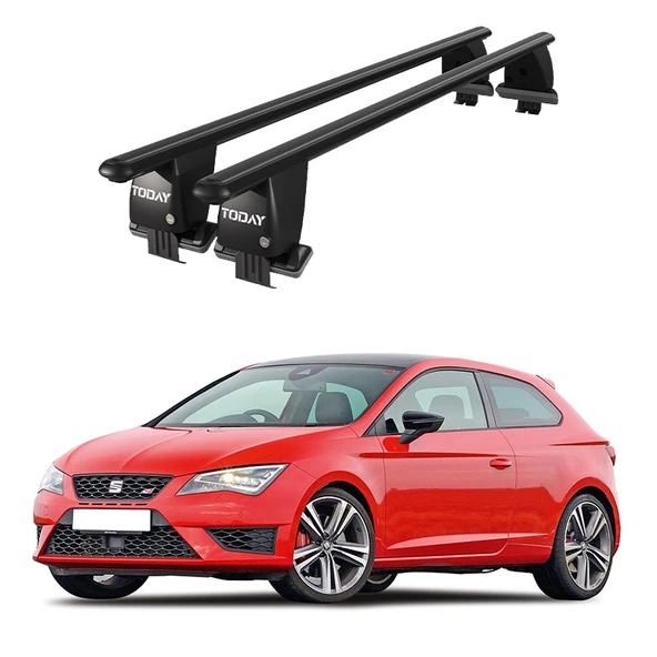 Royal Seat Leon (2009-2013) Uyumlu Siyah Kilitli Ara Atkı Port Bagaj Tavan Barı ürün görseli 1