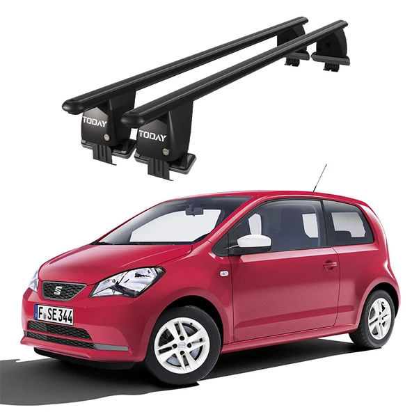 Royal Seat Mii (2012-2021) Uyumlu Siyah Kilitli Ara Atkı Port Bagaj Tavan Barı ürün görseli 1