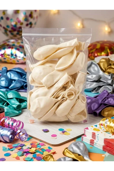 HBK Balon 12 inç Balon (20 adet) Beyaz ürün görseli 1
