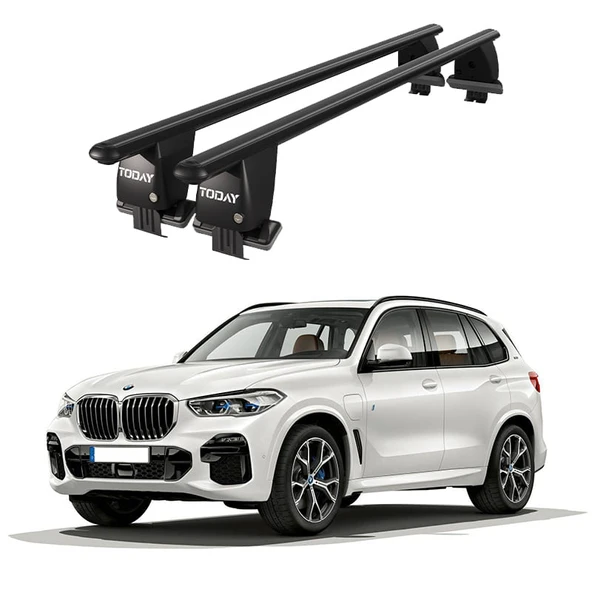 Royal BMW X5 (2019 ve Sonrası) Uyumlu Siyah Kilitli Ara Atkı Port Bagaj Tavan Barı ürün görseli 1