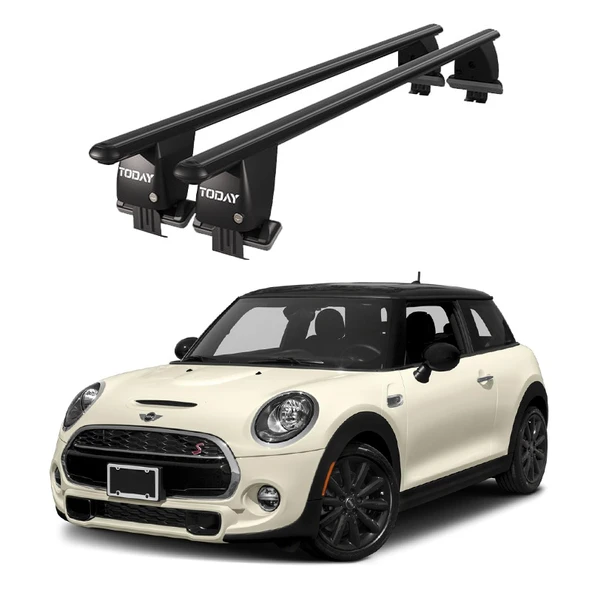 Royal Mini Cooper (2014-2018) Uyumlu Siyah Kilitli Ara Atkı Port Bagaj Tavan Barı ürün görseli 1