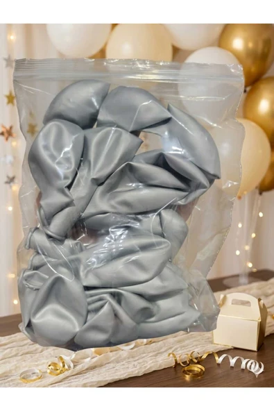 HBK Balon Krom Balon Çeşitleri (11 inç 20 adet) Gümüş ürün görseli 1