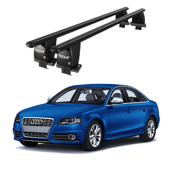 Royal Audi A4 (2007 - 2012) Uyumlu Siyah Kilitli Ara Atkı Port Bagaj Tavan Barı ürün görseli 1