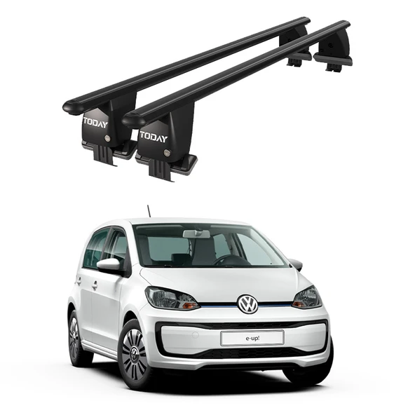 Royal Volkswagen E Up (2014 ve Sonrası) Uyumlu Siyah Kilitli Ara Atkı Port Bagaj Tavan Barı ürün görseli 1