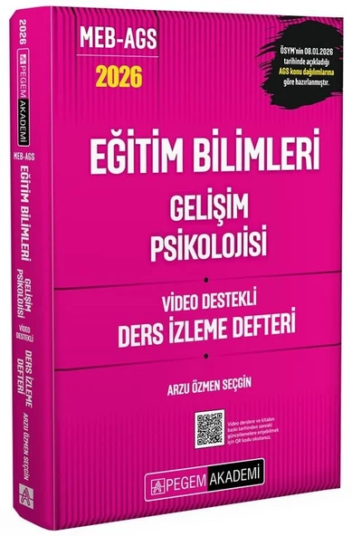 YENİ AGS - Pegem 2026 MEB-AGS Eğitim Bilimleri Gelişim Psikolojisi Ders İzleme Defteri Pegem Akademi Yayınları ürün görseli 1