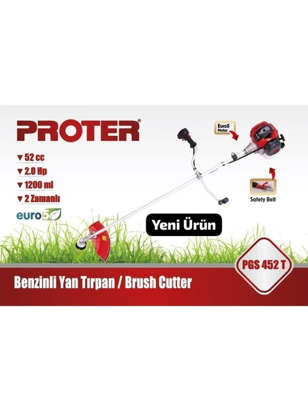 Proter Pgs 452 T Benzinli Yan Tırpan ürün görseli 1