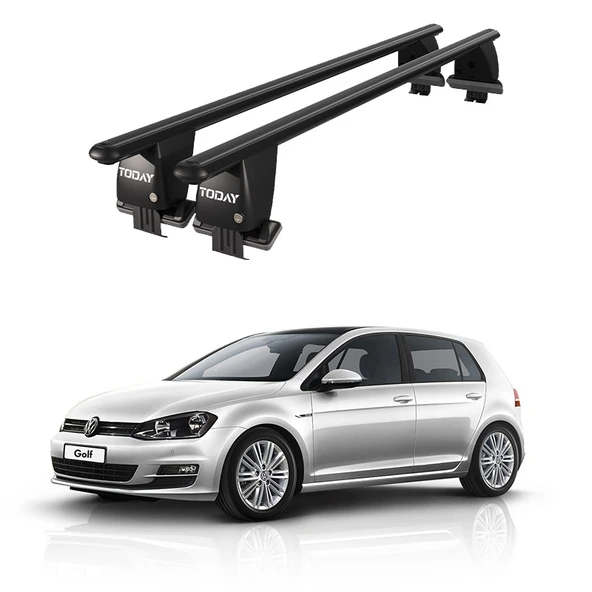 Royal Volkswagen Golf (2014-2019) Uyumlu Siyah Kilitli Ara Atkı Port Bagaj Tavan Barı ürün görseli 1