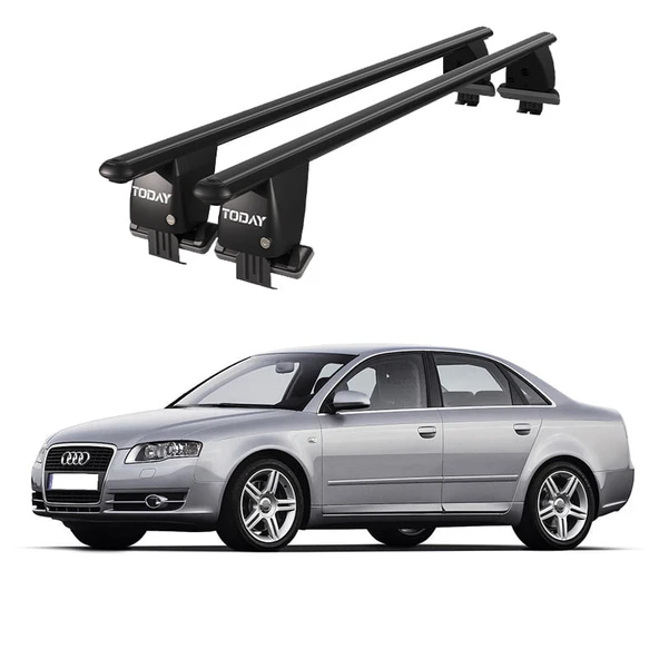 Royal Audi A4 (2004 - 2007) Uyumlu Siyah Kilitli Ara Atkı Port Bagaj Tavan Barı ürün görseli 1
