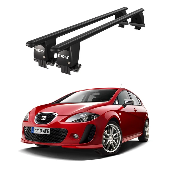 Royal Seat Leon (2005-2009) Uyumlu Siyah Kilitli Ara Atkı Port Bagaj Tavan Barı ürün görseli 1