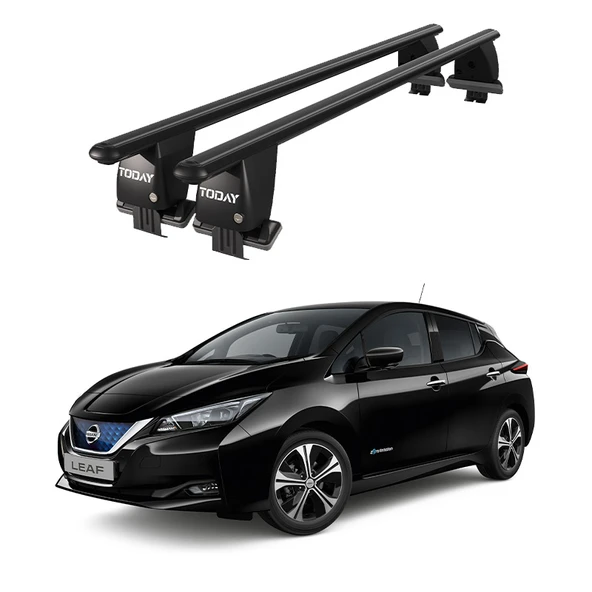 Royal Nissan Leaf (2018 ve Sonrası) Uyumlu Siyah Kilitli Ara Atkı Port Bagaj Tavan Barı ürün görseli 1