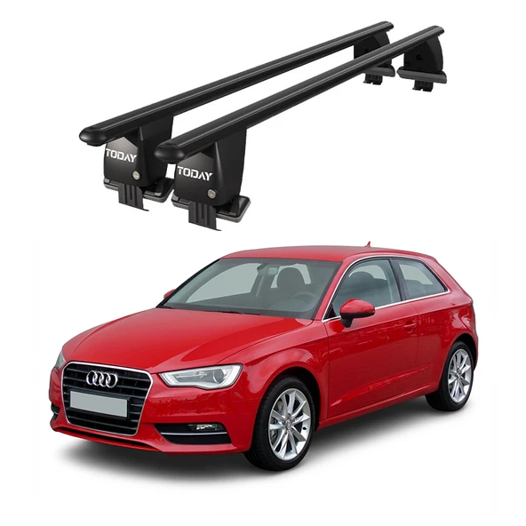 Royal Audi A3 (2013-2020) Uyumlu Siyah Kilitli Ara Atkı Port Bagaj Tavan Barı ürün görseli 1