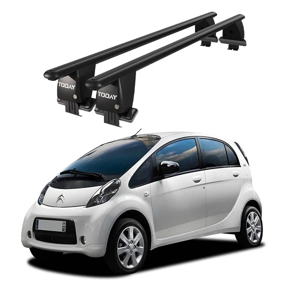 Royal Citroen C-Zero (2010 ve Sonrası) Uyumlu Siyah Kilitli Ara Atkı Port Bagaj Tavan Barı ürün görseli 1