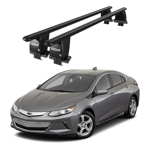 Royal Chevrolet Volt (2010-2015) Uyumlu Siyah Kilitli Ara Atkı Port Bagaj Tavan Barı ürün görseli 1