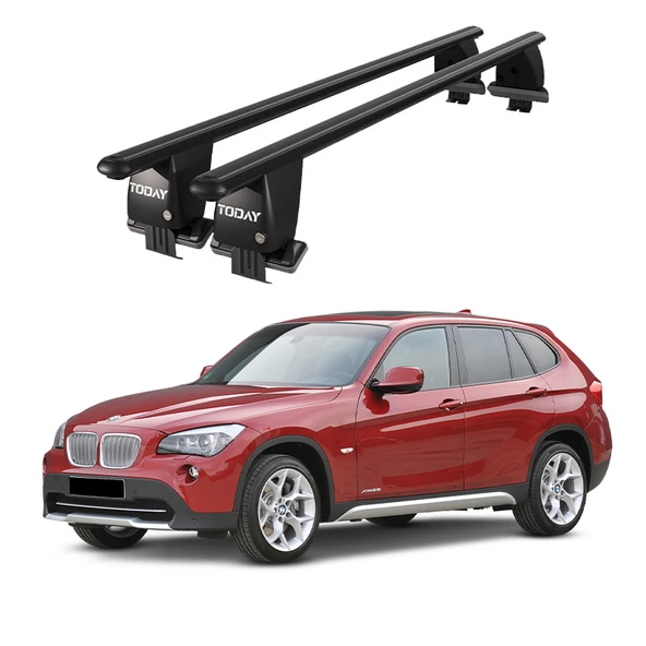 Royal Bmw X1 (2009-2012) Uyumlu Siyah Kilitli Ara Atkı Port Bagaj Tavan Barı ürün görseli 1