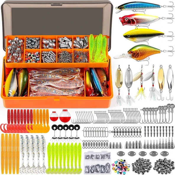Valkyrie Profesyonel Balık Avı Seti – 354 Parça Yem, Kanca, Kurşun, Sahte Yem Kutulu Full Set ürün görseli 1