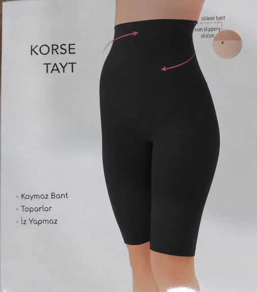 NBB 1941 KADIN YÜKSEK BEL SİYAH LAZER KESİM TOPARLAYICI KORSE TAYT TEKLİ ürün görseli 1