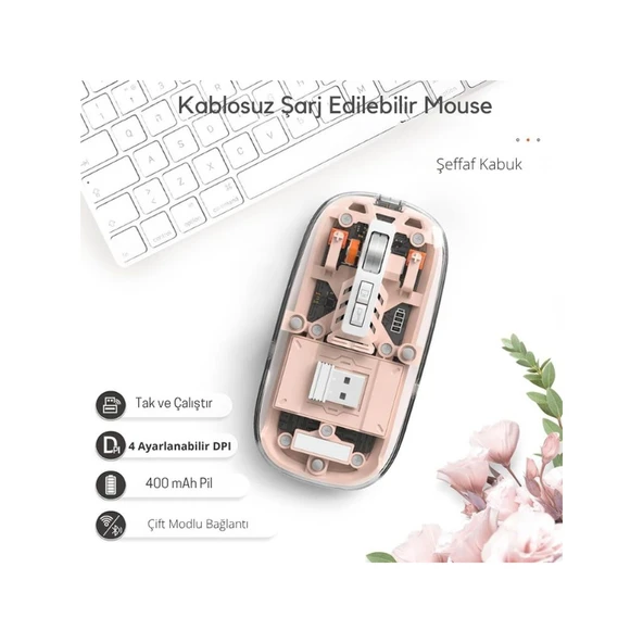 Pembe 501 Bt+ Wireless Mouse ZR1133 ürün görseli 1