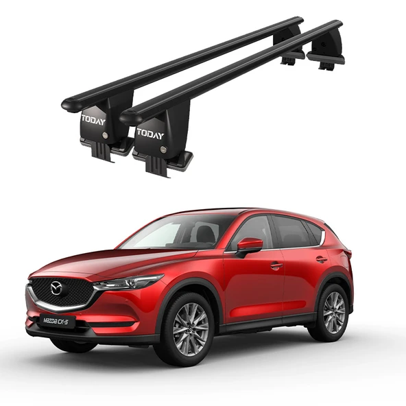 Royal Mazda Cx-5 (2017 ve Sonrası) Uyumlu Siyah Ara Atkı Port Bagaj Tavan Barı ürün görseli 1