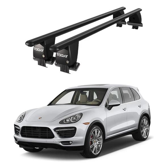 Royal Porsche Cayenne (2011-2017) Uyumlu Siyah Ara Atkı Port Bagaj Tavan Barı ürün görseli 1