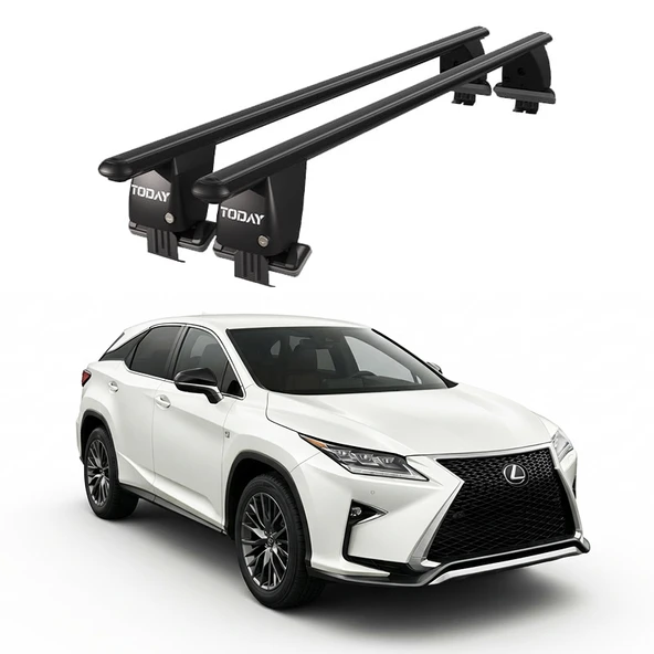 Royal Lexus Rx (2015 ve Sonrası) Uyumlu Siyah Ara Atkı Port Bagaj Tavan Barı ürün görseli 1