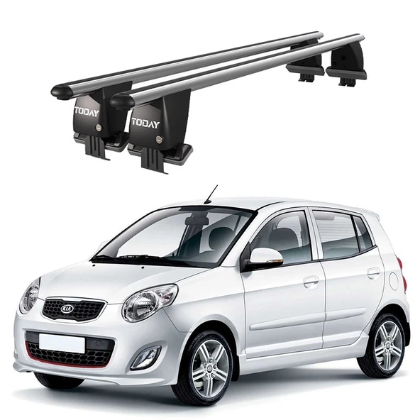 Royal Kia Picanto (2011-2017) Uyumlu Gri Kilitli Ara Atkı Port Bagaj Tavan Barı ürün görseli 1
