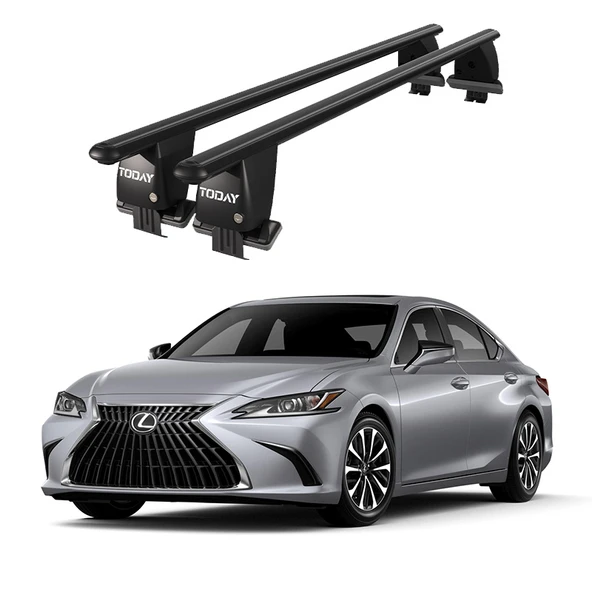 Royal Lexus Es (2018 ve Sonrası) Uyumlu Siyah Ara Atkı Port Bagaj Tavan Barı ürün görseli 1