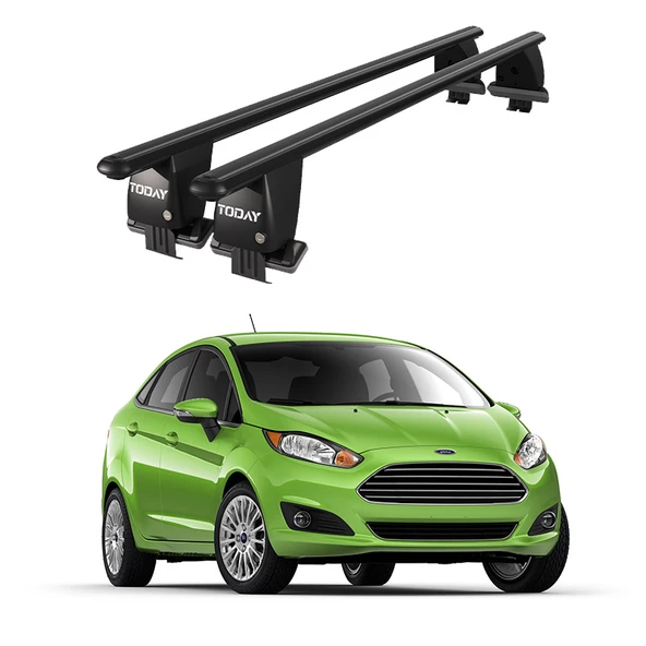 Royal Ford Fiesta VI (2013-2017) Uyumlu Siyah Kilitli Ara Atkı Port Bagaj Tavan Barı ürün görseli 1