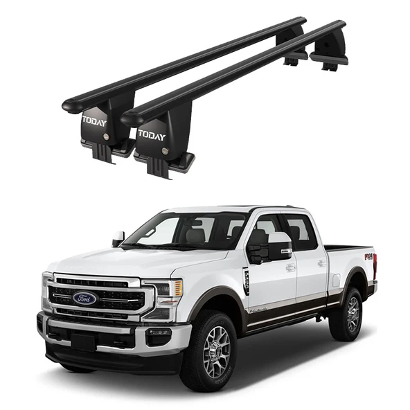 Royal Ford F250 (2015-2020) Uyumlu Siyah Kilitli Ara Atkı Port Bagaj Tavan Barı ürün görseli 1