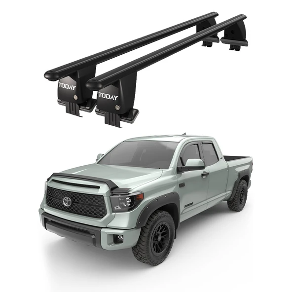 Royal Toyota Tundra (2014 ve Sonrası) Uyumlu Siyah Kilitli Ara Atkı Port Bagaj Tavan Barı ürün görseli 1