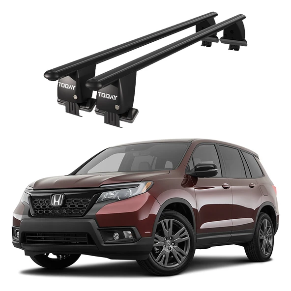 Royal Honda Passport III (2019 ve Sonrası) Uyumlu Siyah Kilitli Ara Atkı Port Bagaj Tavan Barı ürün görseli 1