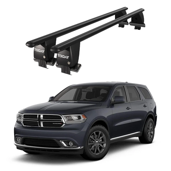 Royal Dodge Durango III (2011 ve Sonrası) Uyumlu Siyah Kilitli Ara Atkı Port Bagaj Tavan Barı ürün görseli 1